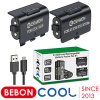 Zestawy akumulatorów 2X120 0mAh do konsoli Xbox Series X | S/Xbox One X/S + 4 pokrywy baterii do konsoli Xbox One zestaw ładujący za pomocą kabla USB 1